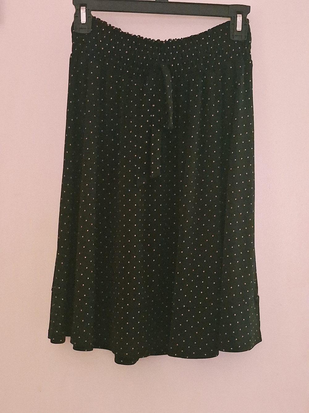 Joe Benbasset Black  Skirt with White Polka Dots